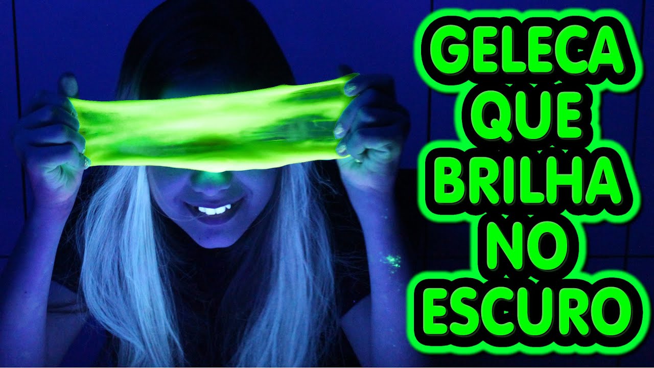 Amoeba Geleca Caseira Brilha Escuro Como Fazer (Fluorescente, Massinha, Diferente, Banho Slime)