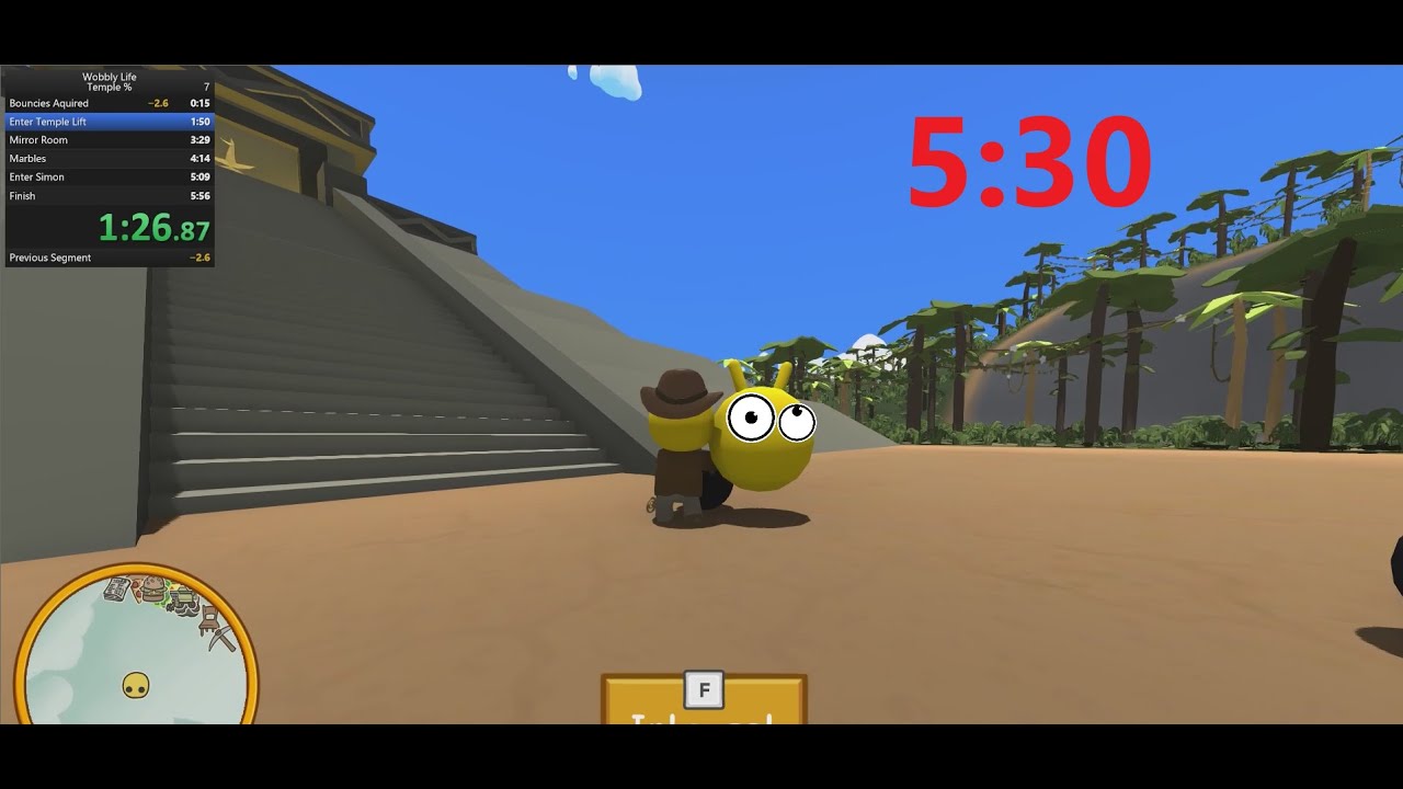 Wobbly Life Speedrun Temple % [5:30]