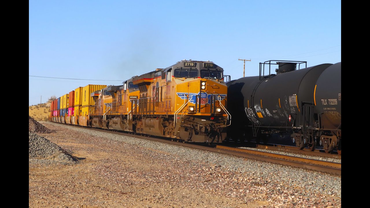 Trains East and West of Barstow July 6th, 2024
