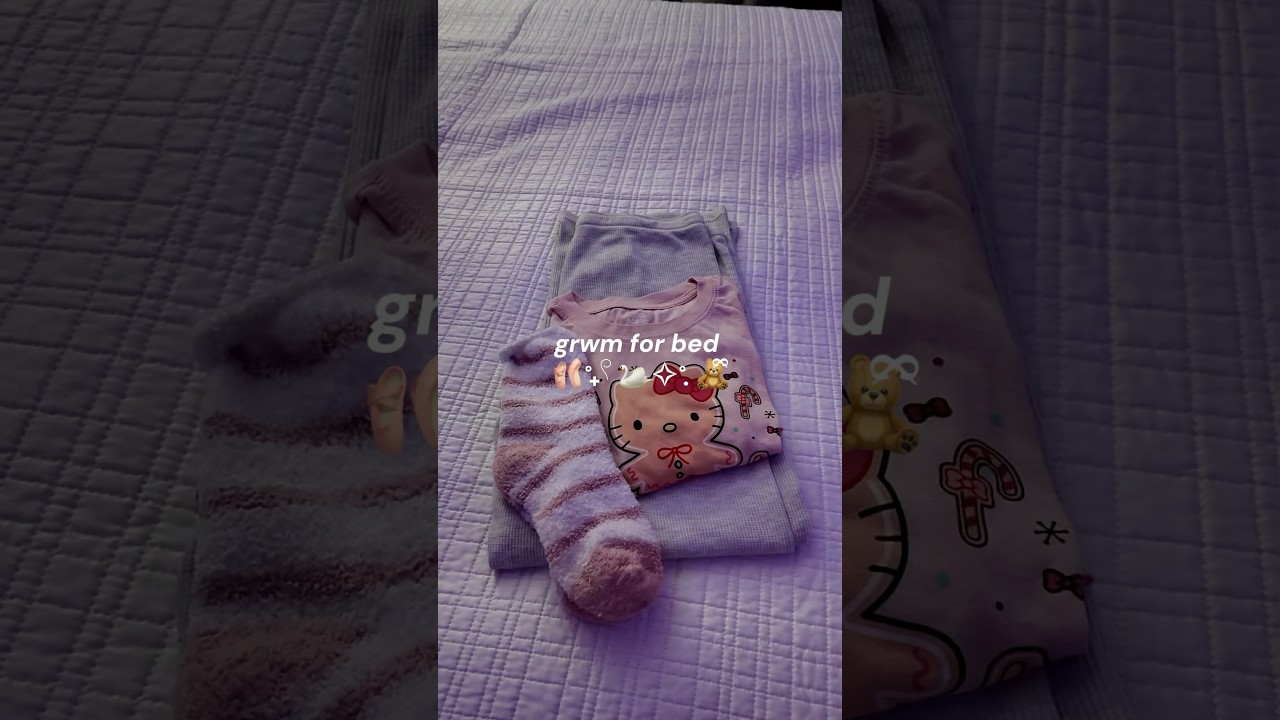 grwm for bed 𐙚⋆°🦢｡⋆♡🧸ིྀ #aesthetic #college #grwm
