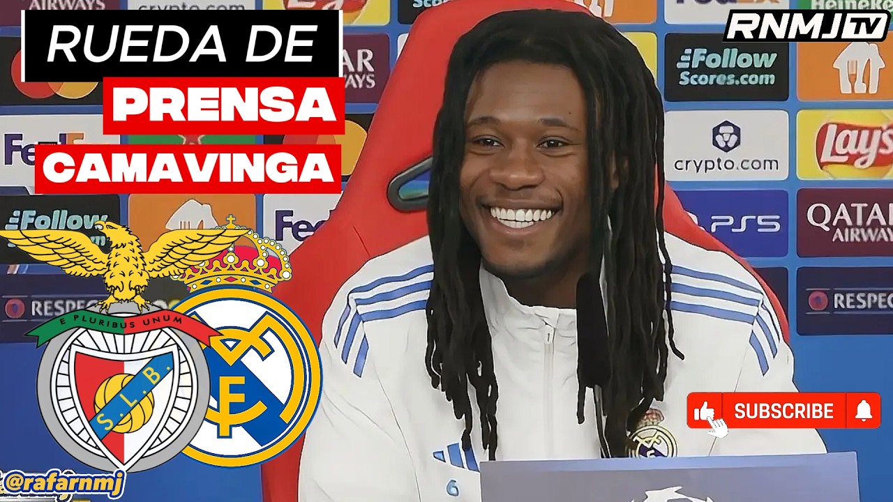 Rueda de prensa de CAMAVINGA previa Benfica - Real Madrid (16/02/2026)