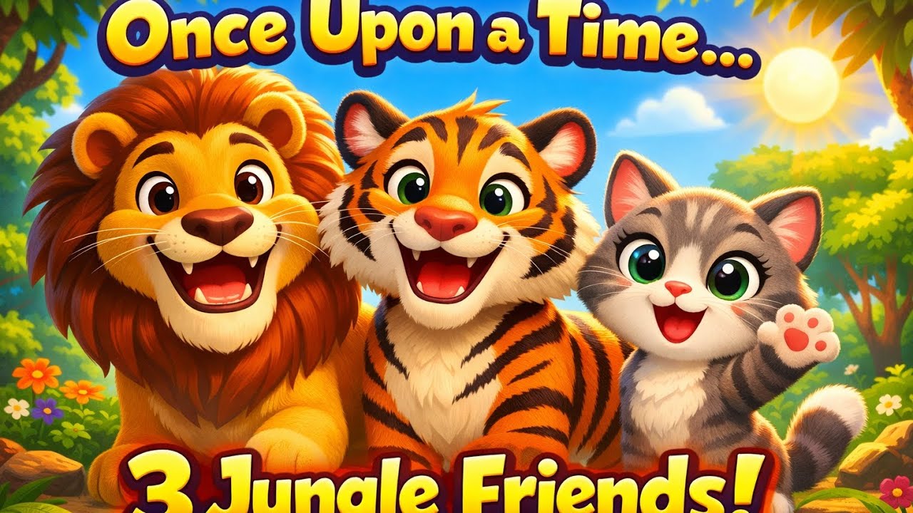 Once Upon a Time🦁🐯🐱 | A Magical Jungle Friends Story for Kids 