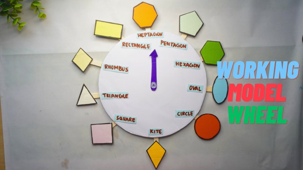 Maths Shapes Project 2D Model | School Project  | Maths Shapes Names | 2D Shapes working model
