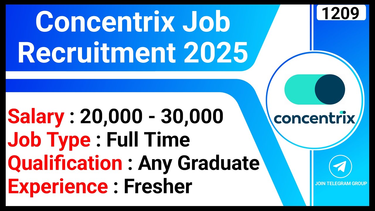 Concentrix Job Recruitment 2025 | Job For Fresher | Call Center Representative Job |Work From Office