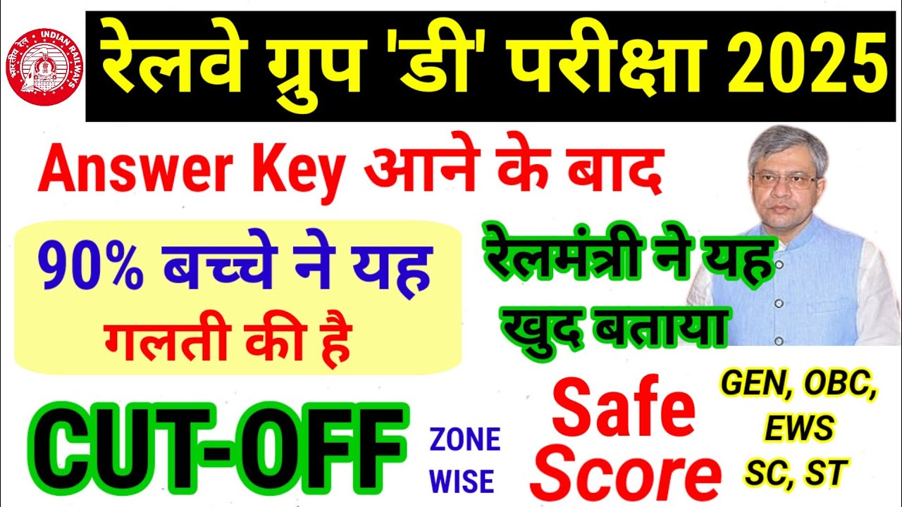 RRB GROUP D CUTOFF 2025 | RRC GROUP D CUTOFF AFTER ANSWER KEY| RAILWAY GROUP D CUTOFF 2025 | GROUP D