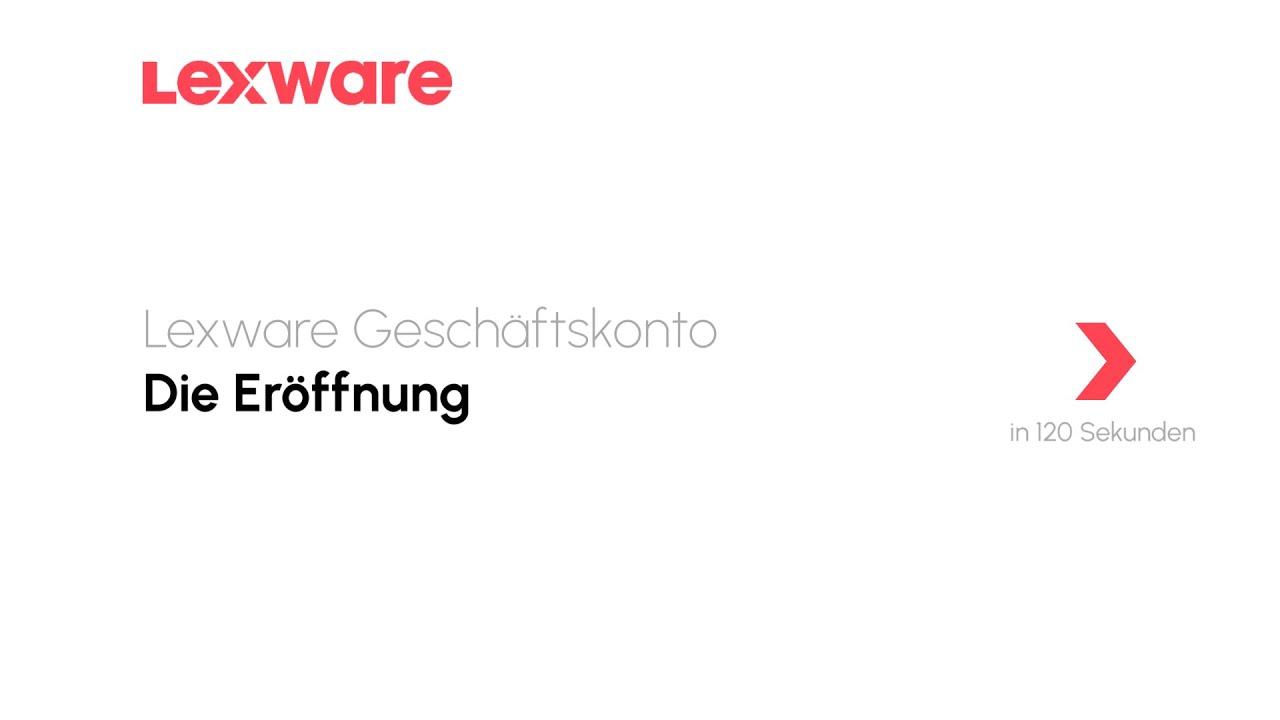 Eröffnung des Lexware Geschäftskontos