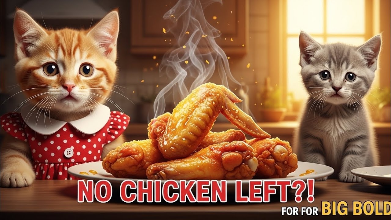 🍗 Ginger Kitten Loves Fried Chicken #shorts #shortvideo #viralvideo 