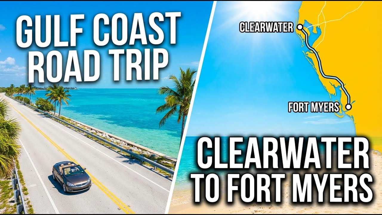Driving along The Gulf Of Mexico Coast of Florida from Clearwater to Fort Myers