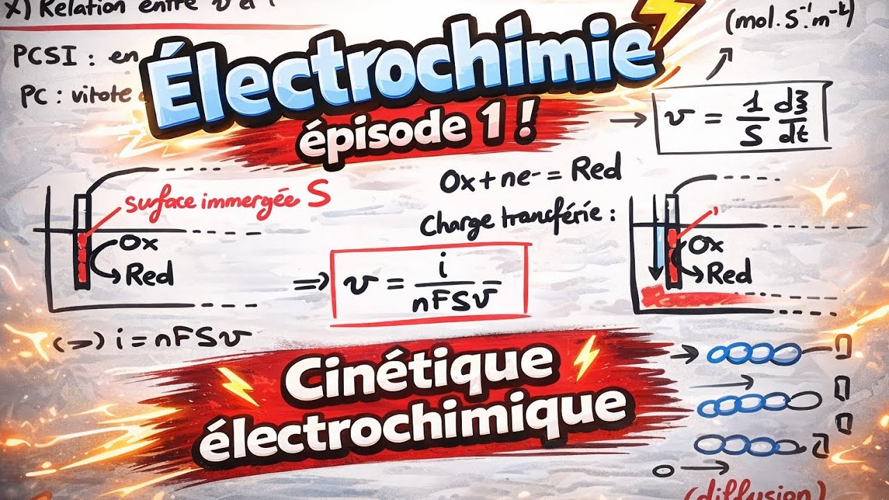 Cinétique électrochimique (1/n) : Transfert de charge / transfert de matière