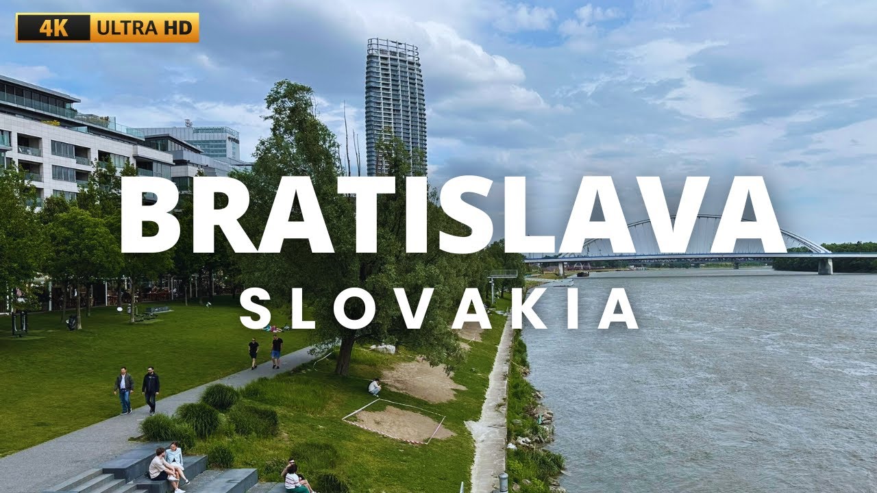 [4K] Bratislava Danube promenade walking tour | walk with me Slovakia 🇸🇰