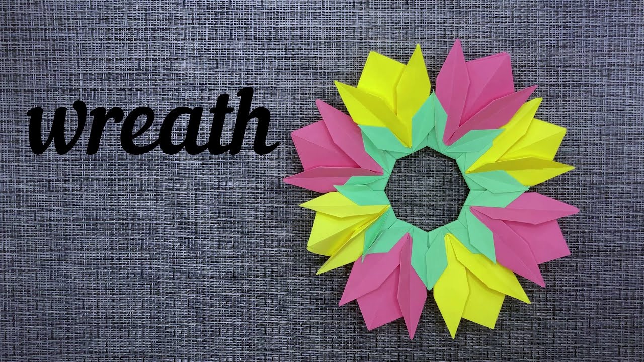 Origami Wreath of Tulips