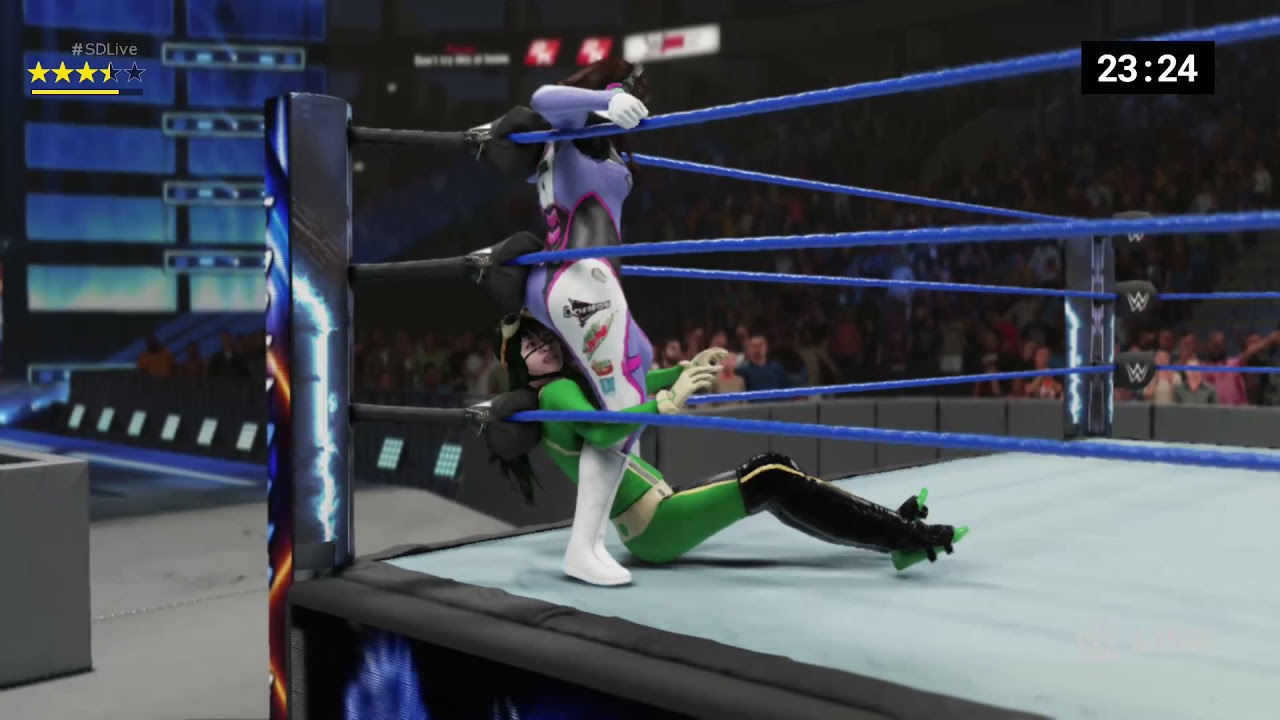 WWE 2K19 D. VA VS Tsuyu Asui Stinkface Ironwoman (30 Mins)