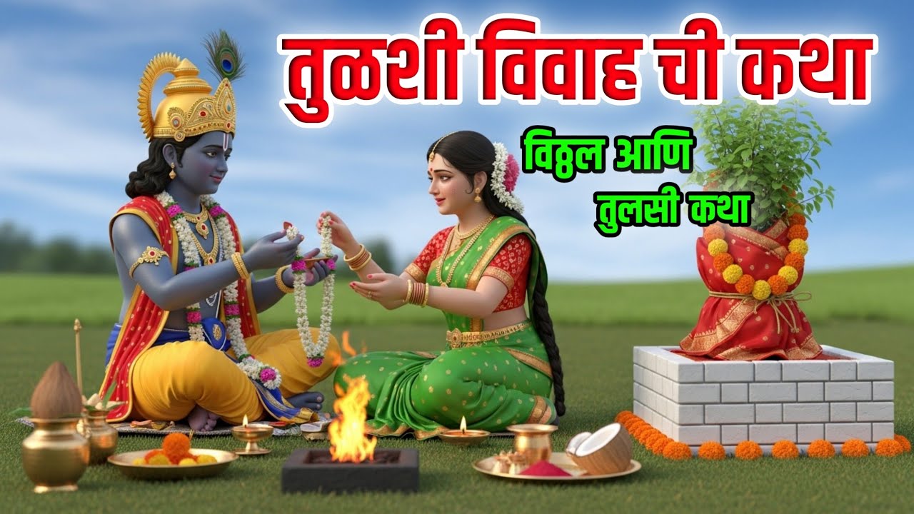 तुळशी विवाहाची महान कथा | विष्णू आणि तुळशीचे दिव्य मिलन | Tulsi vivah mahakatha in marathi #tulsi 