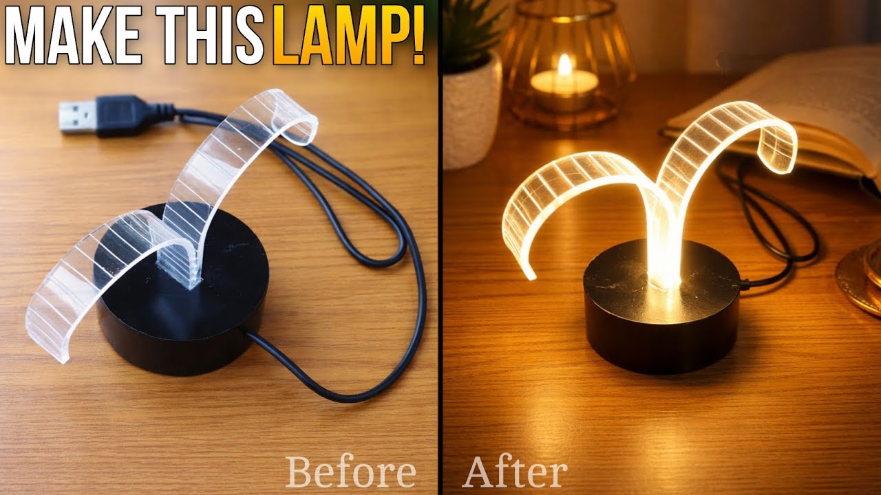 How to Make Decorative Lamp | DIY Table Decor Light | Modern Decorative Light