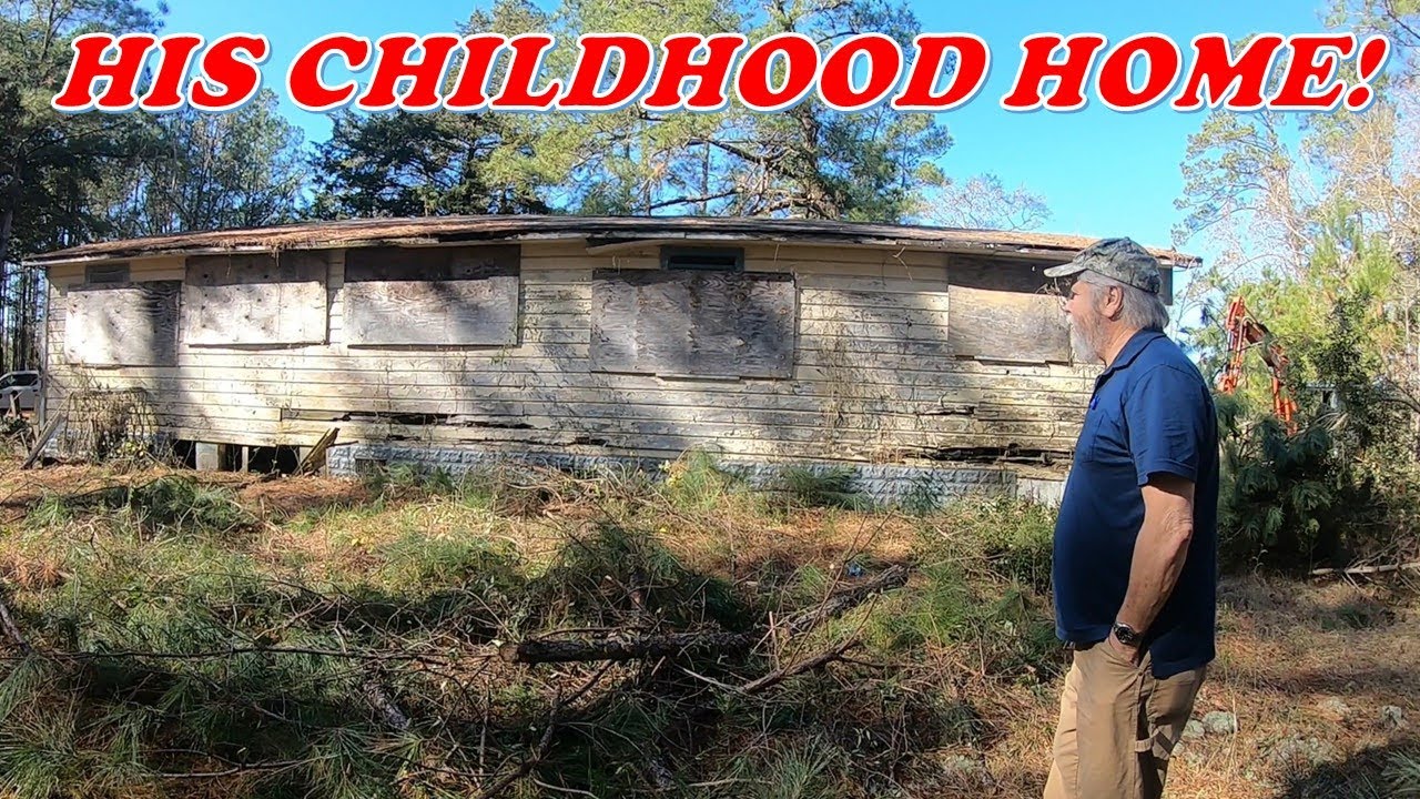 HOMEOWNER Gets EMOTIONAL After MULCHING Around His VACANT ABANDONED CHILDHOOD HOME!