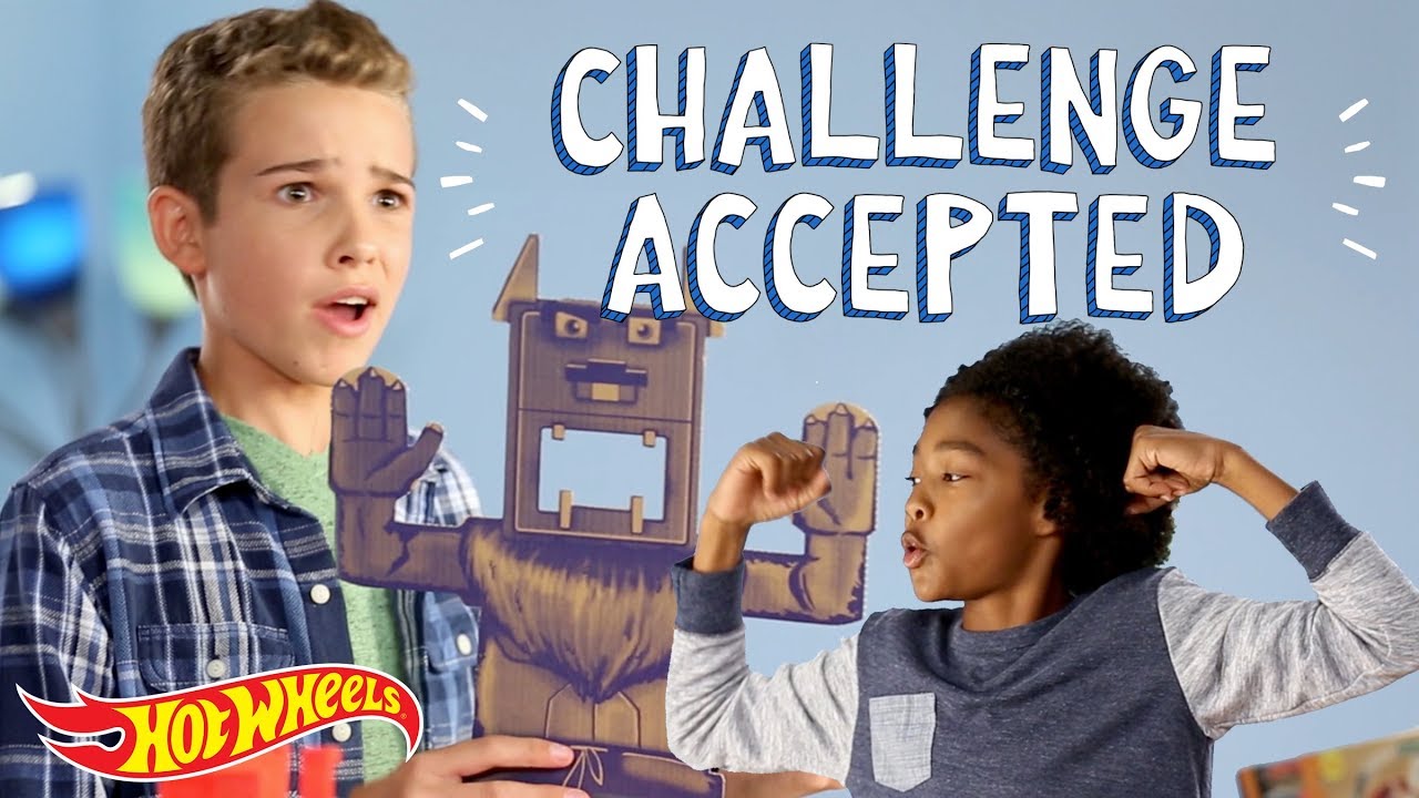 Track Builder Stunt Bridge Kit | Challenge Accepted! | @HotWheels