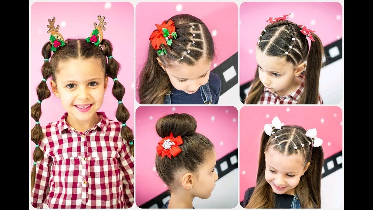 SPECIAL NOEL [[ 5 coiffures faciles et rapides pour petite fille ]]