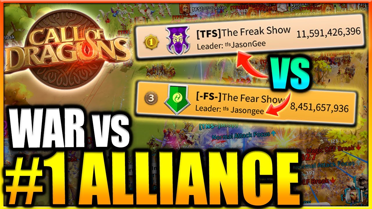 STATUE WAR VS THE #1 ALLIANCE IN CoD - Call of Dragons War Gameplay