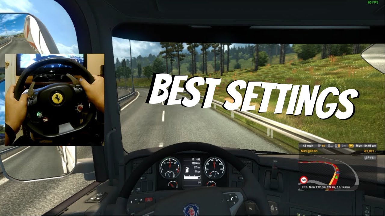 BEST Settings for Thrustmaster 458 Italia Wheel - Euro Truck Simulator 2 w/Wheelcam