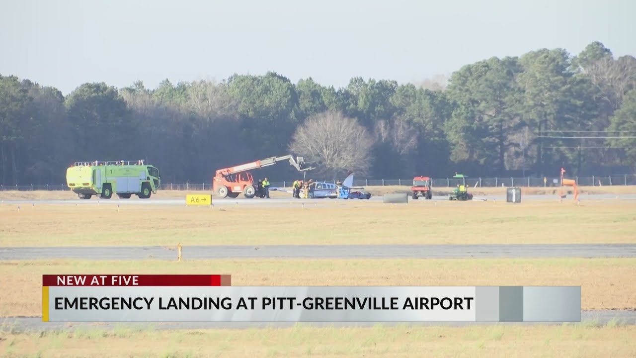 Private plane makes safe landing at PGV after landing gear malfunctions
