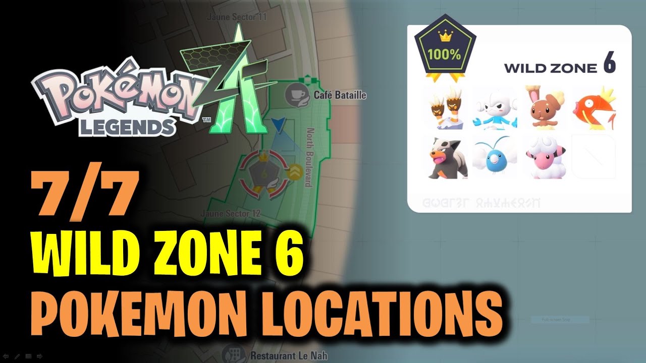 Wild Zone 6 - All Pokemon Locations | Pokemon Legends Z-A
