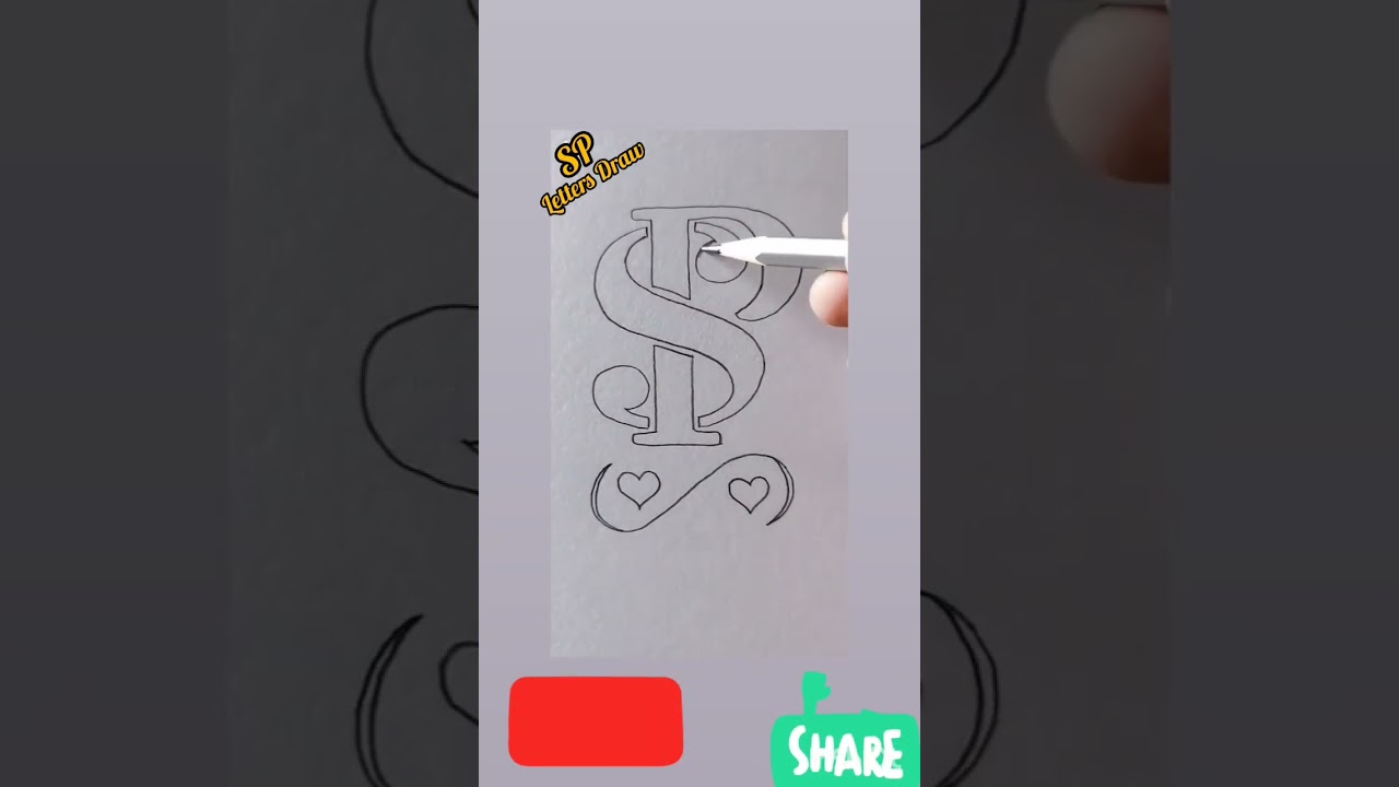 How to draw S&P Alphabet tattoo Design #tiktokshorts #drawing #tattoo  #sp #youtube_shorts