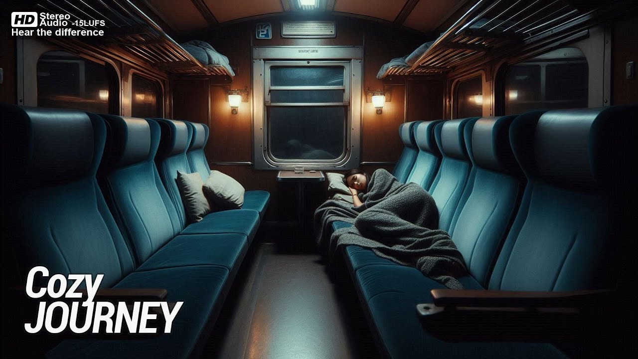 Deep Sleep on Classic Train | Brown Noise + Night Ambience