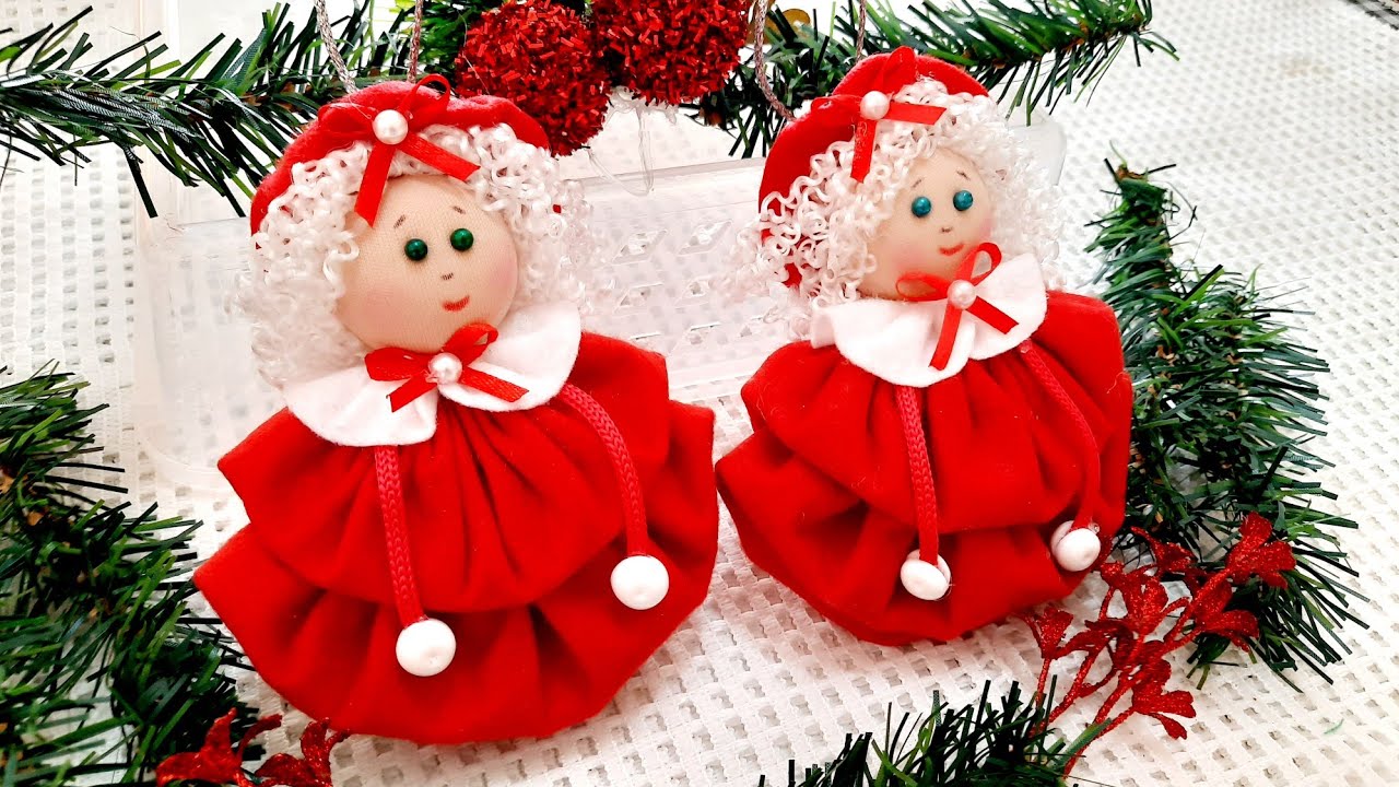 COMO FAZER BONEQUINHA DE FUXICOS DE NATAL |  MUITO FÁCIL #donsdavovo
