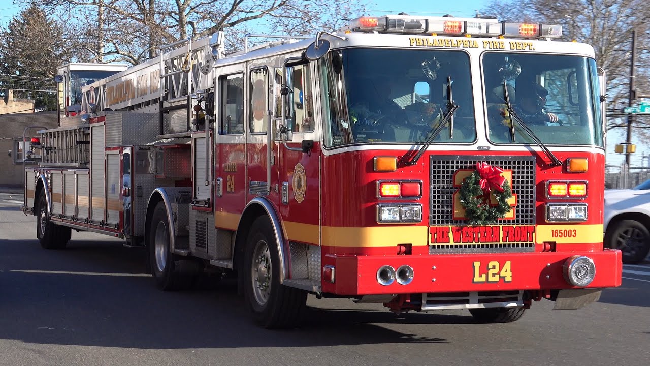 Philadelphia Fire Department Ladder 24 Responding