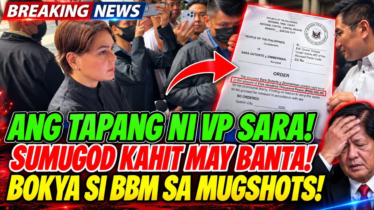 BBM BOKYA SA MUGSHOTS! VP SARA SUMUGOD SA RTC KAHIT MAY BANTA UPANG PERSONAL NA MAGPIYANSA.