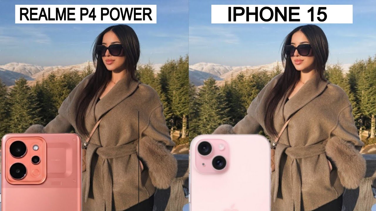 Сравнение камер Realme P4 Power и iPhone 15.