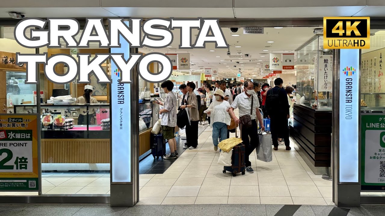 [4K] GRANSTA TOKYO in Tokyo Station🇯🇵🐧 Nonstop Walking Tour / 東京駅改札内グランスタ東京 散歩