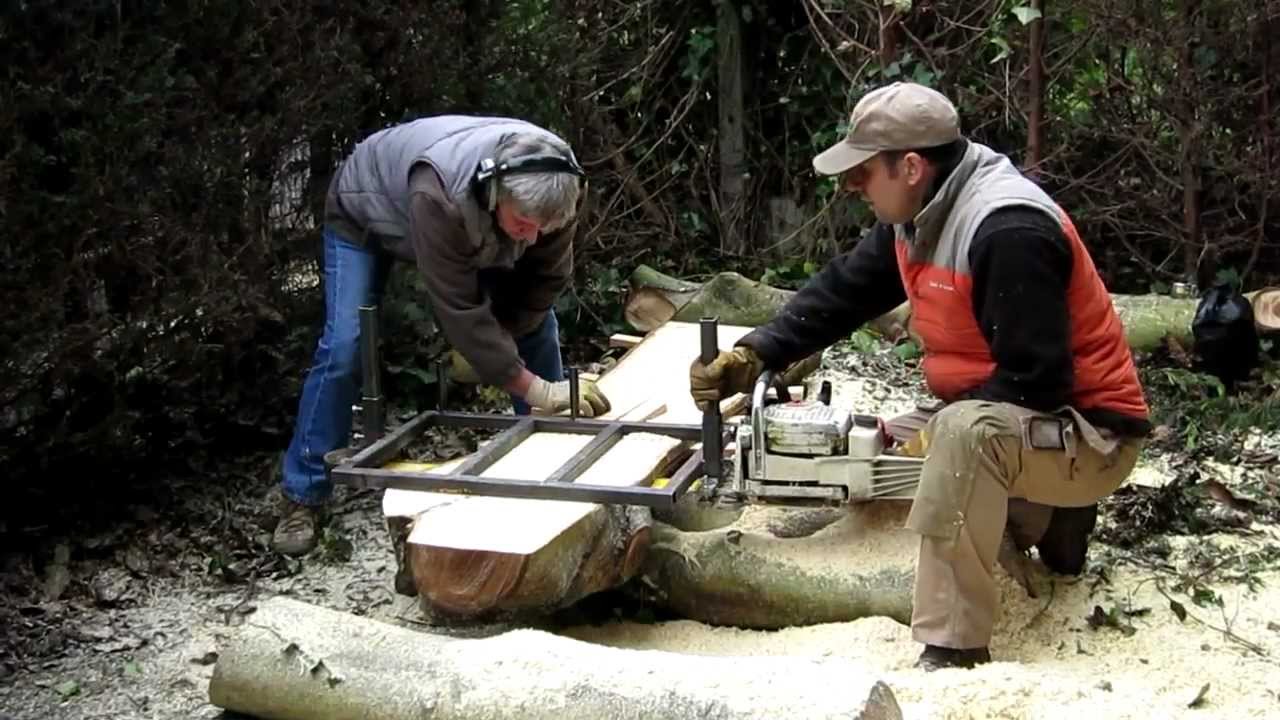 planken zagen notenboom