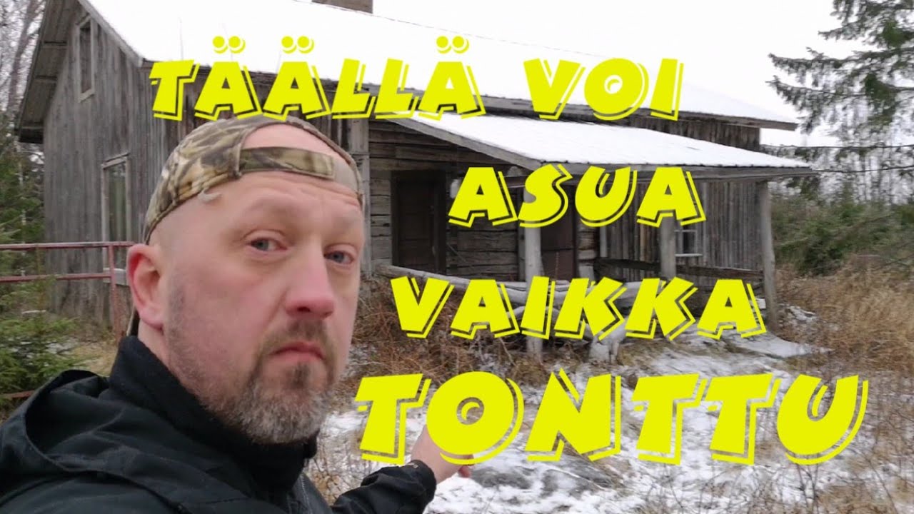 Autio metsäkämppä tai metsästäjän hylätty erämökki