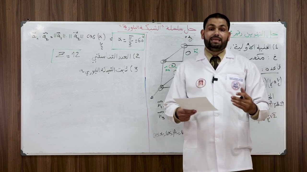 حل سلسلة الشبكة البلورية 02/03 مقياس فيزياء الجسم الصلب س4 أ.ت.ثا. قسم الفيزياء