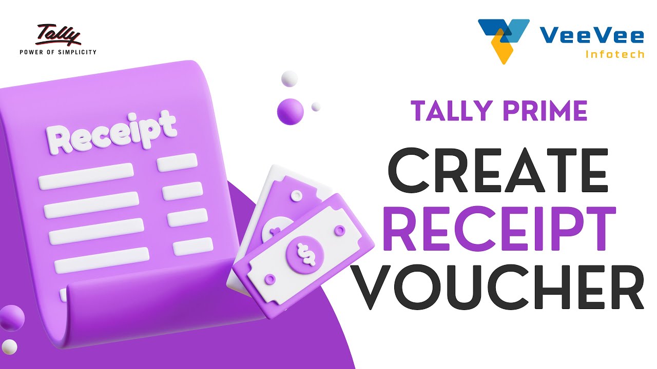 How to Create Receipt Voucher in Tally Prime? | Tamil | VeeVee Infotech