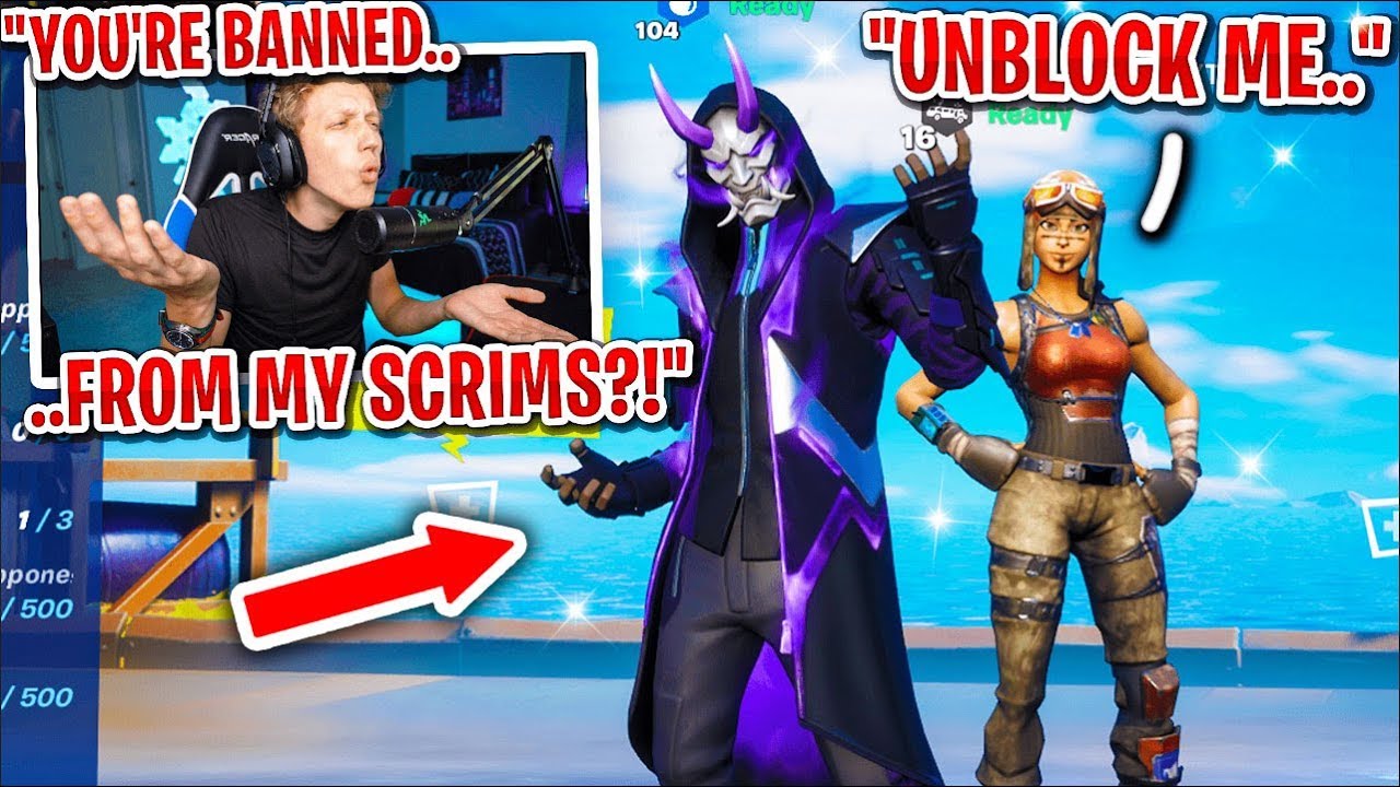 I banned this kid from my scrims and he still griefed me... (I confronted him)