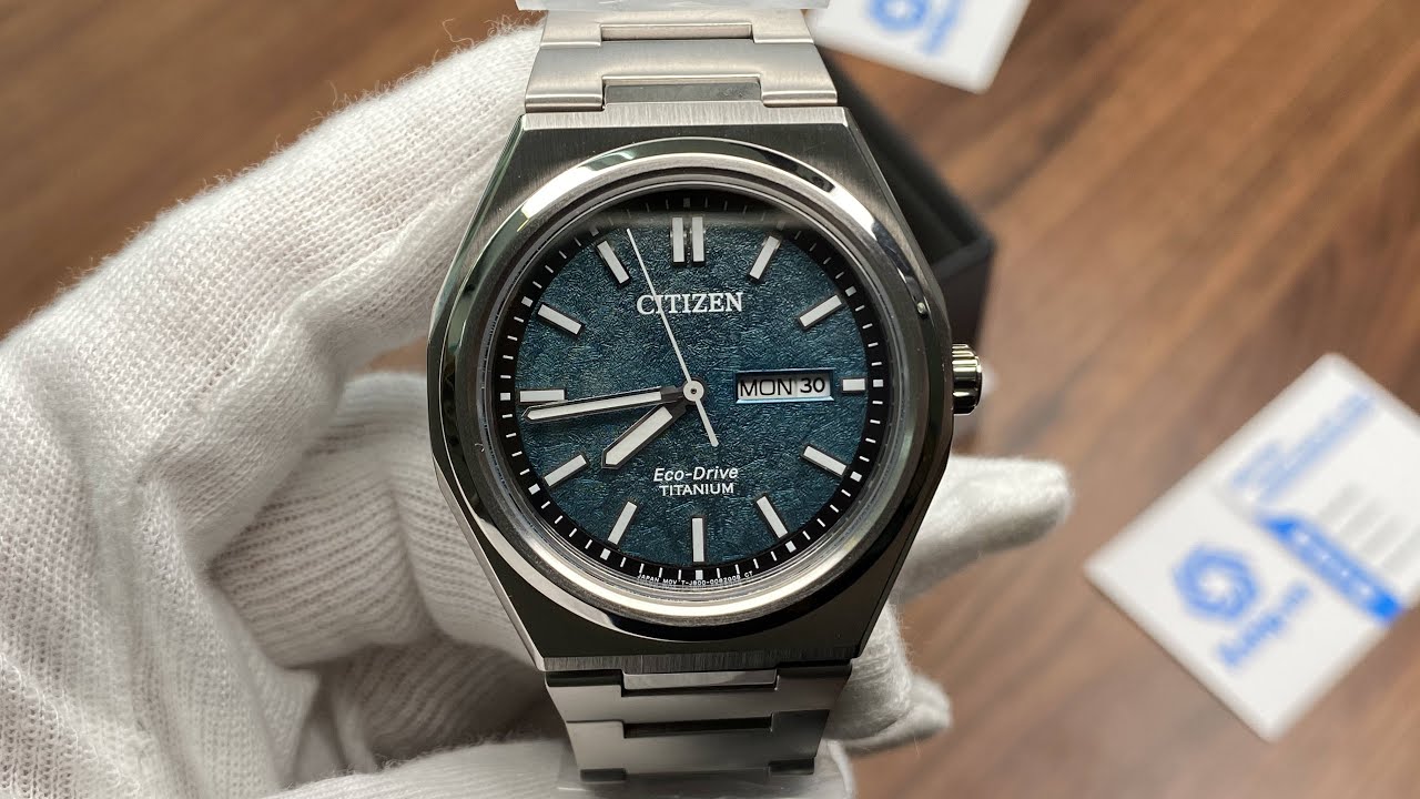 Xship.vn: Citizen Eco-Drive Super Titanium Turquoise Dial Men Watch AW0130-85X