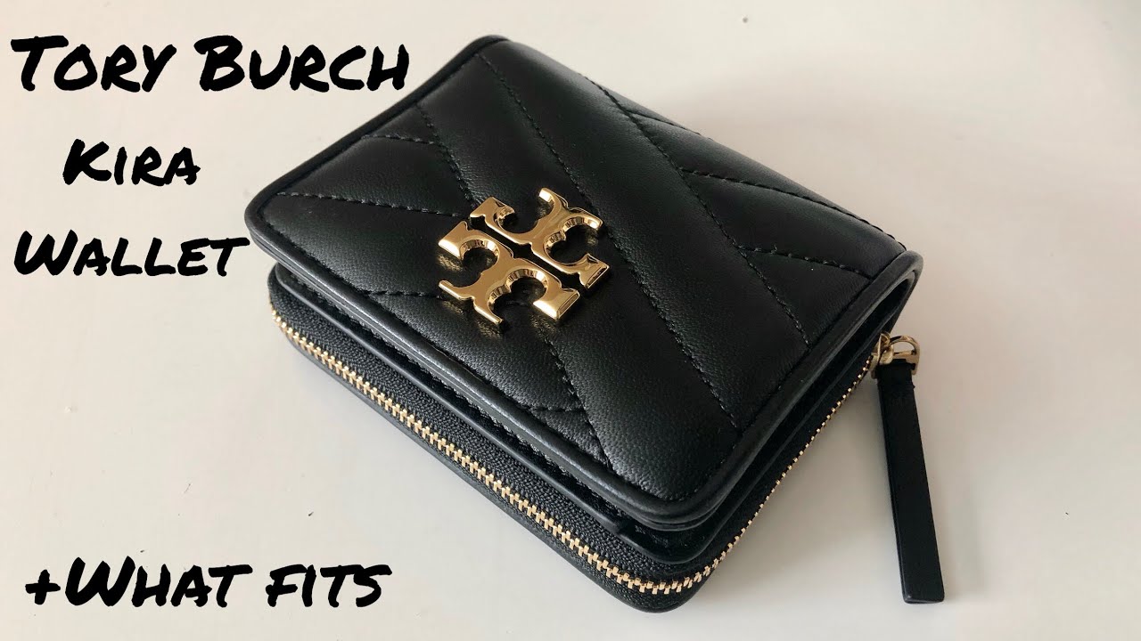 TORY BURCH KIRA CHEVRON BI-FOLD WALLET UNBOXING | +WHAT FITS