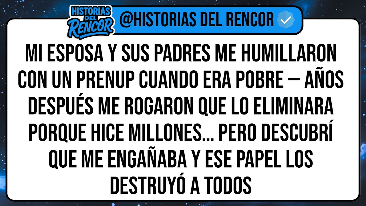 Mi Esposa Y Sus Padres Me Humillaron Con Un Prenup Cuando Era Pobre — Años Después Me Rogaron Que ..
