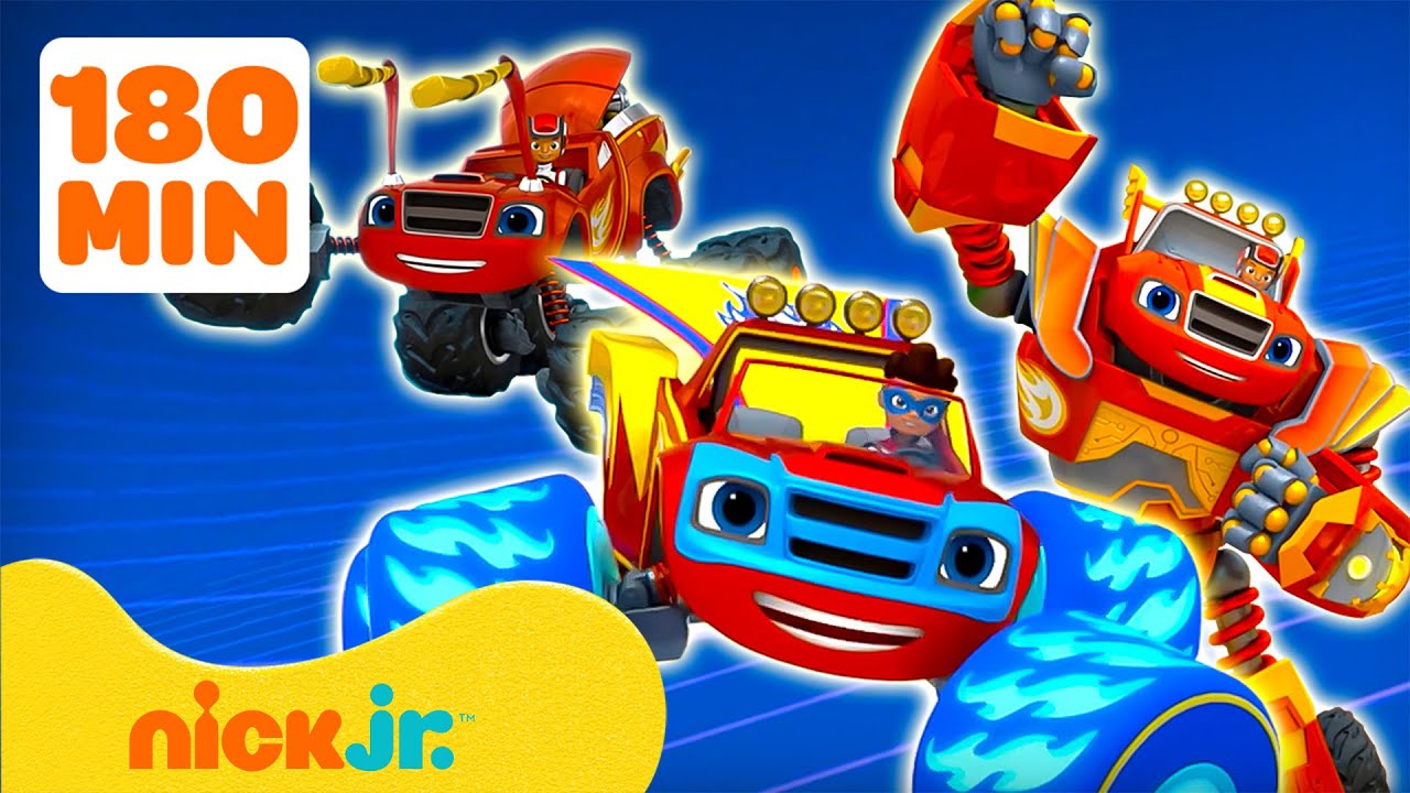 Blaze | Blaze verandert in een superheld, stoomboot en meer! | 3 uur | Nick Jr. Nederlands