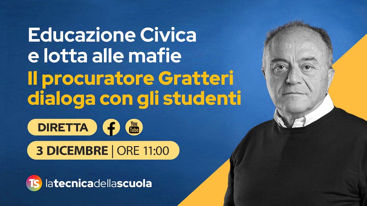 Educazione civica e lotta alle mafie: il ruolo della scuola. Gratteri dialoga con gli studenti