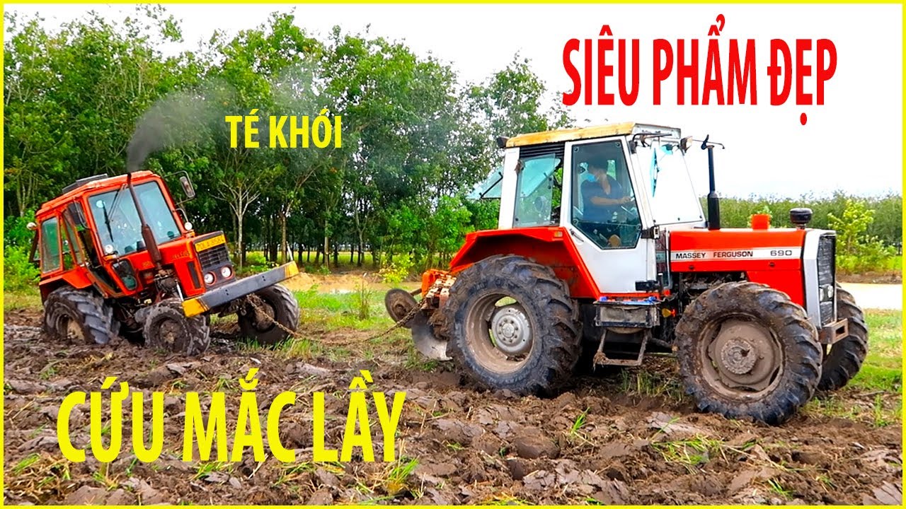 ĐẸP KENG MF 690 Cứu MÁY CÀY MẮC LẦY BELARUS 825 Kéo 1 Phát Là Ngon ở Tây Ninh