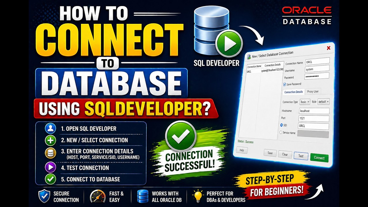 Как подключиться к базе данных с помощью SQL Developer?