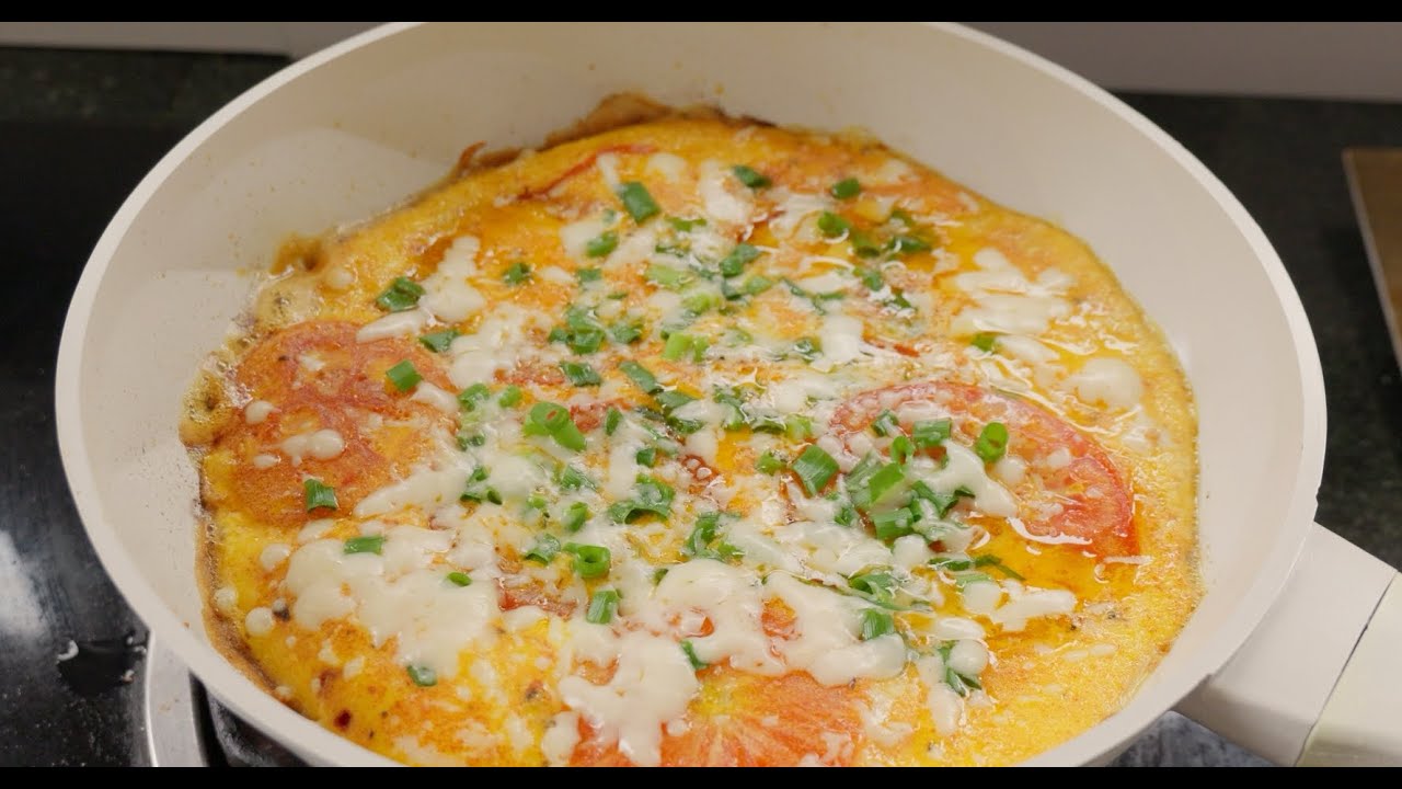 1 Tomato with 3 eggs! Quick breakfast in 4 minutes!Breakfast / ASMR/cheap Recipe