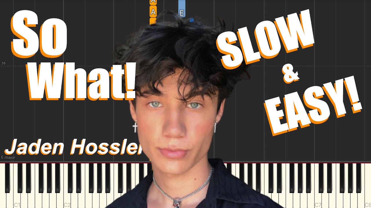 So What! - Jaden Hossler (SLOW & EASY Piano Tutorial)
