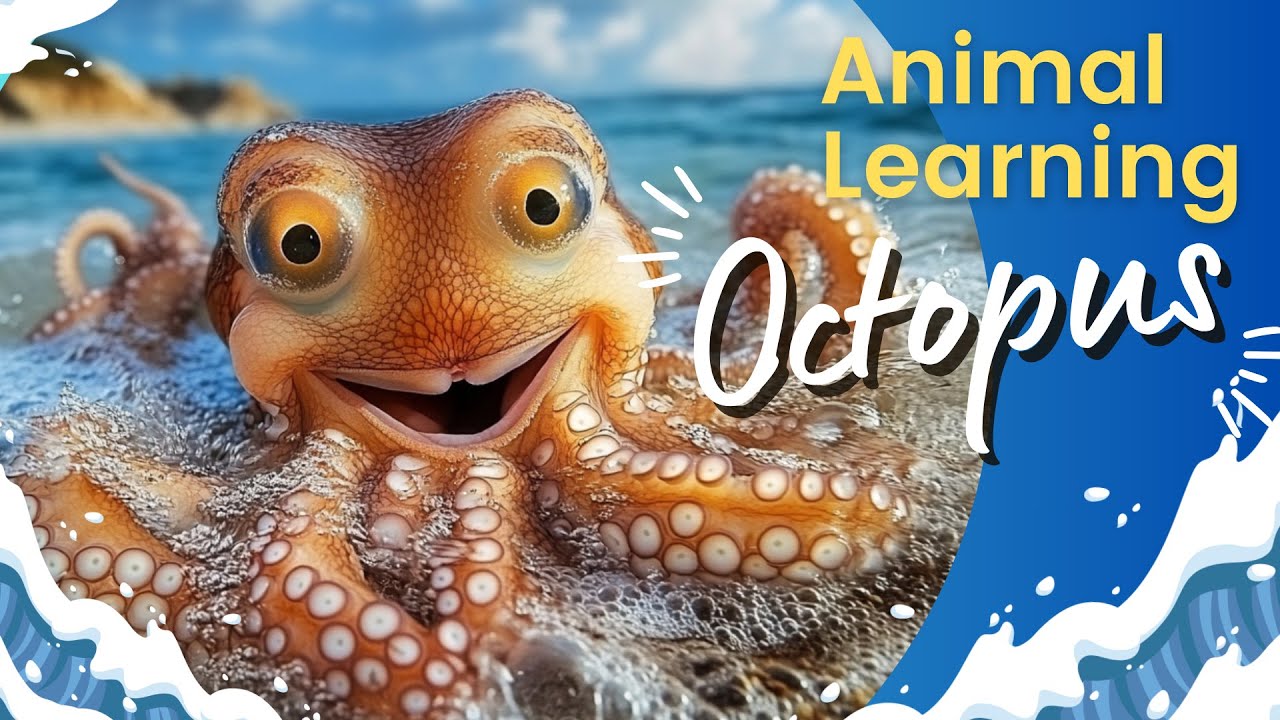 Sea Animal Octopus For Kids 🐙🌊 | All About Octopus Facts 🧠 | Animal Learning Videos For Toddlers 🧐