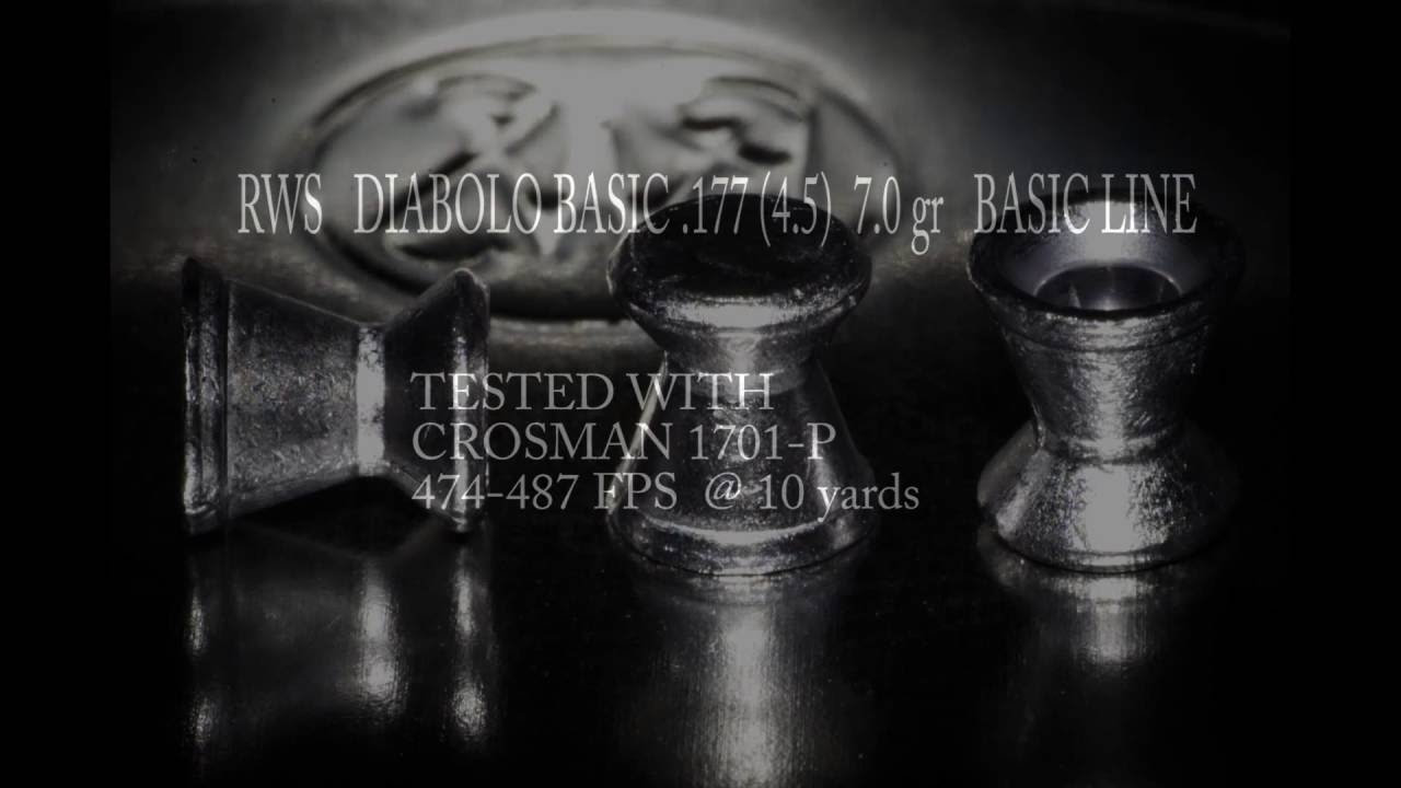 RWS BASIC .177 PELLETS - TESTED ON CROSMAN 1701-P