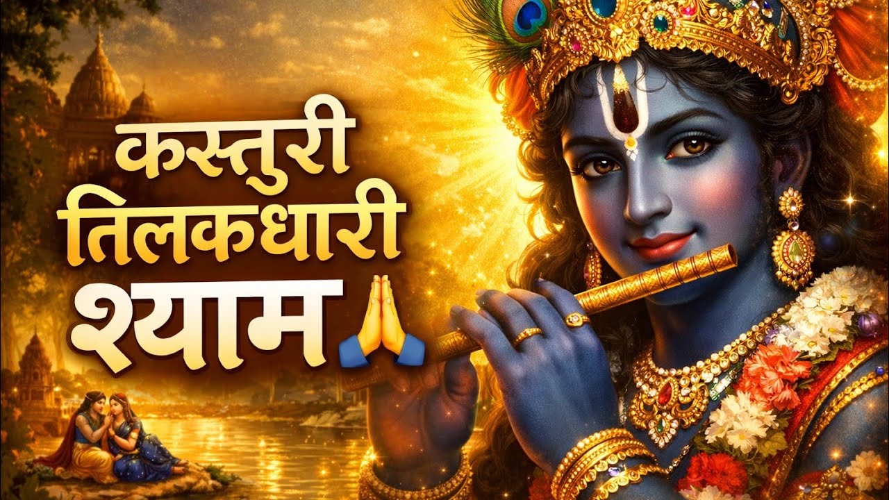 कस्तूरी तिलकम्: श्रीकृष्ण के दिव्य भजन से पाएं मन की शांति |ai generated bhajan 