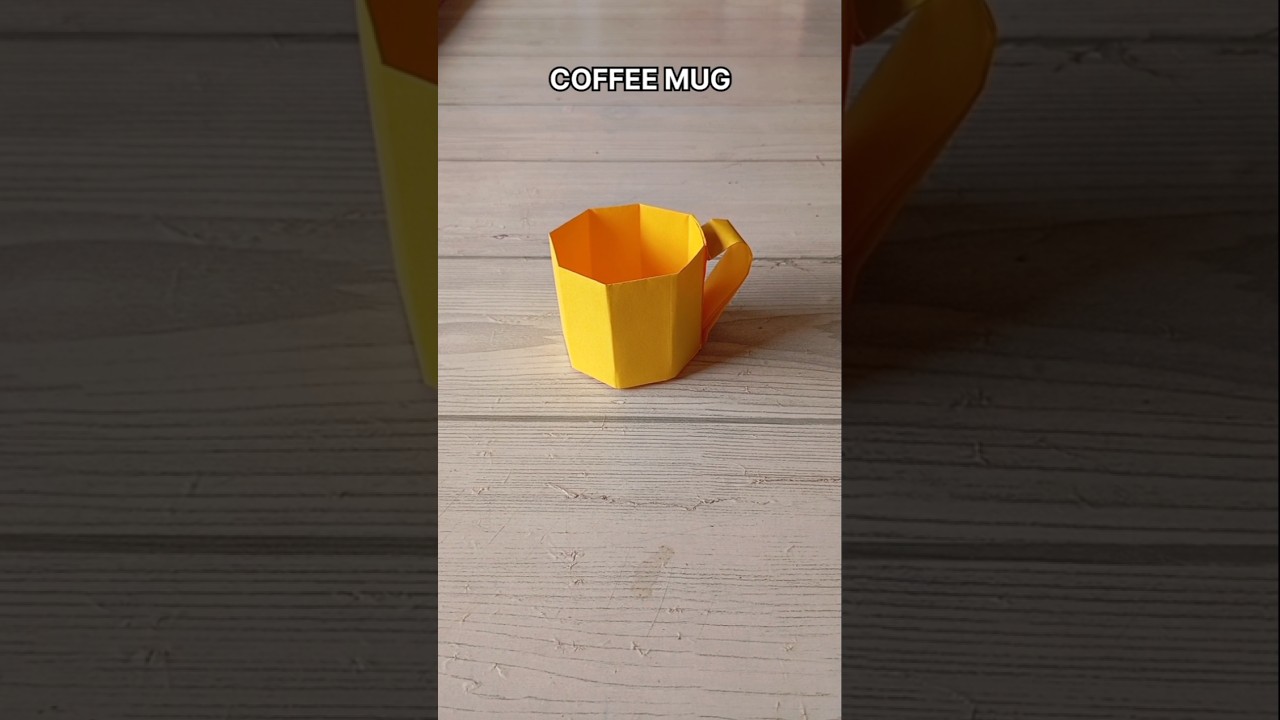 COFFEE MUG ORIGAMI TUTORIAL| HOW TO MAKE A PAPER MUG EASY FOLDING| CUTE MUG| ORIGAMI PAPERCRAFT